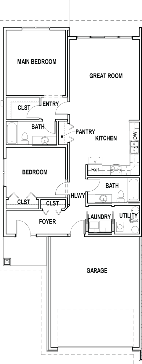 Twin Home floor plan